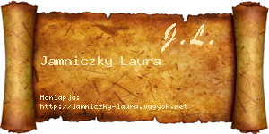 Jamniczky Laura névjegykártya